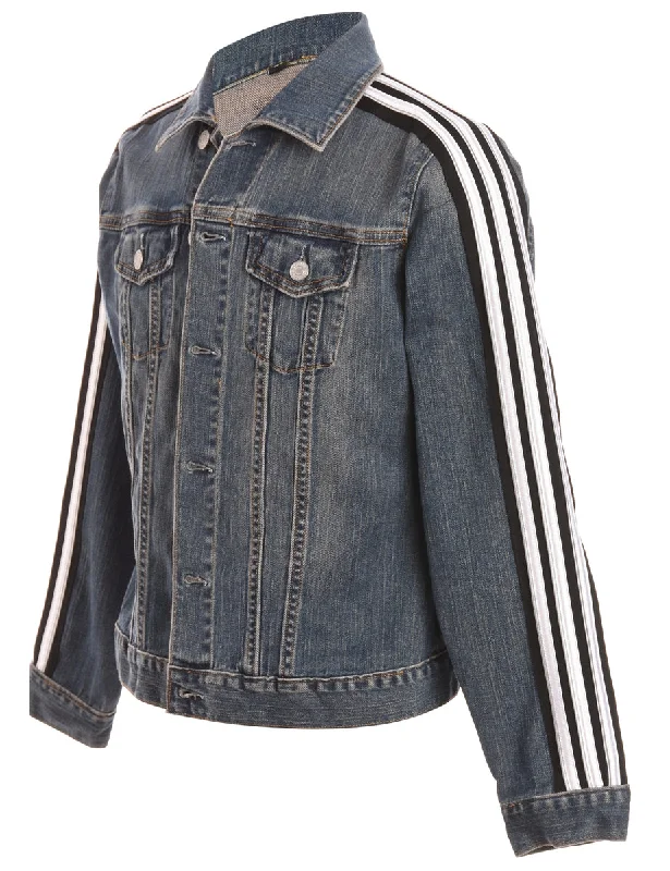 Label Three Stripe Sleeve Denim Jacket