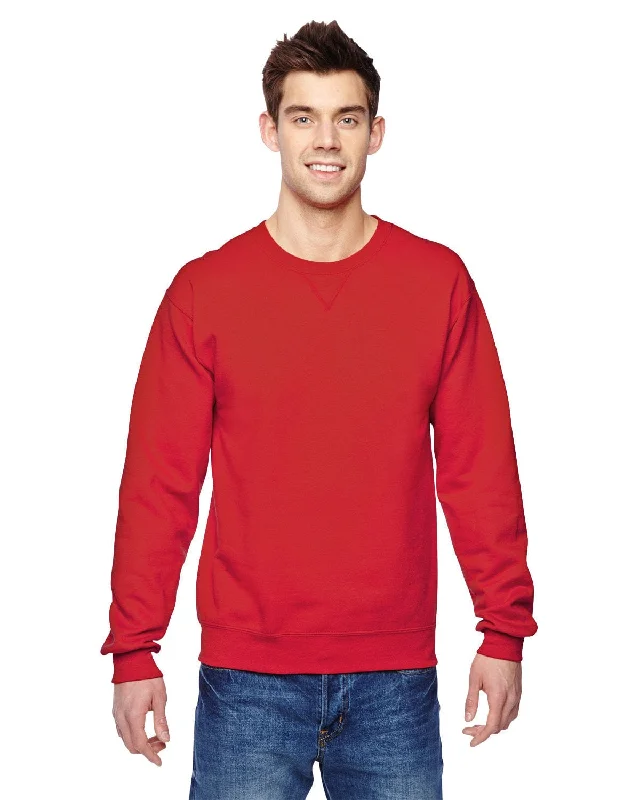 Fruit of the Loom Sofspun Crewneck Sweatshirt | Fiery Red