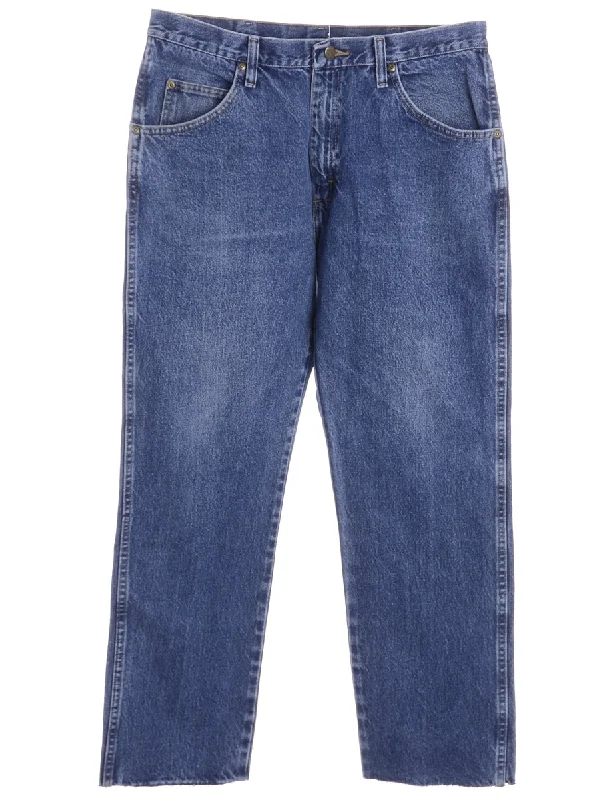 Label Tapered Cropped Jeans