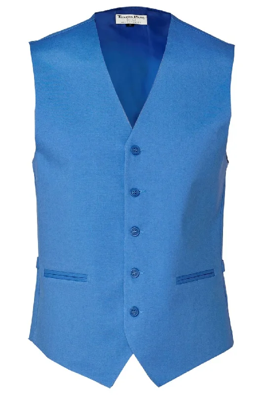 Blue Linen Vest