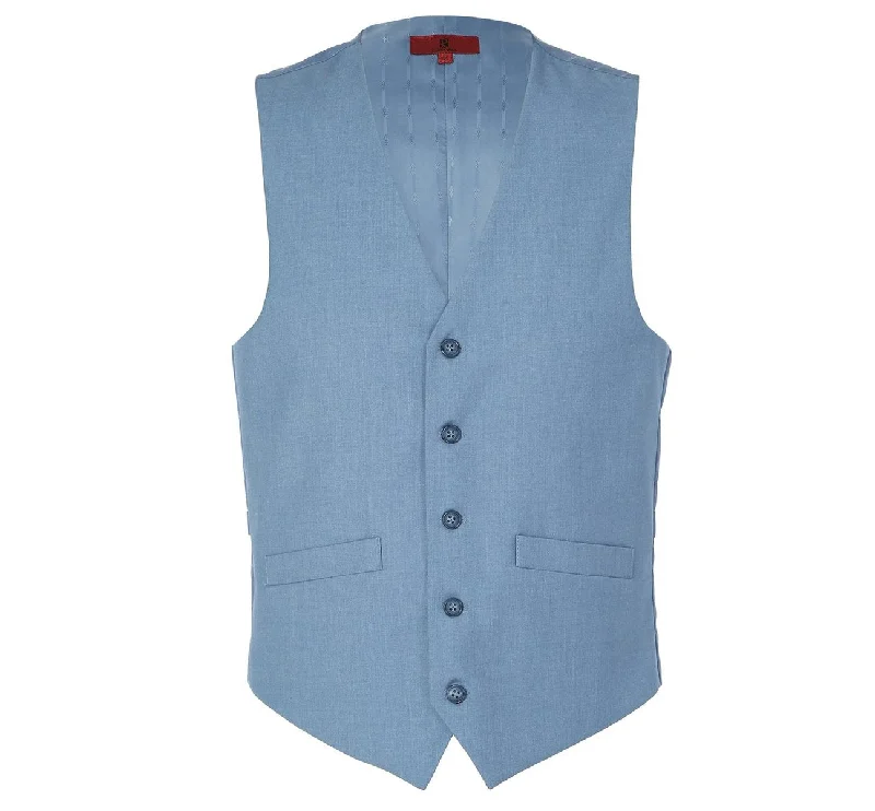 Alessandro Vitello by Renoir Blue Business Suit Vest Regular Fit Dress Suit Waistcoat 201-11