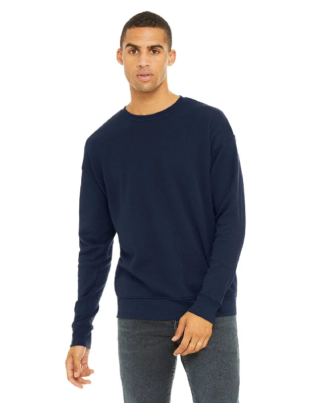 Bella+Canvas Unisex Drop Shoulder Fleece Crewneck Sweatshirt | Navy