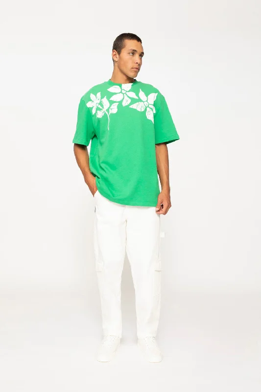 Green Romantics Floral Tee | Final Sale - Green Ivory