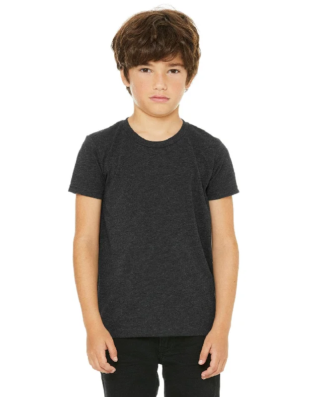 Bella+Canvas Youth Triblend Short Sleeve T-Shirt | Char Blk Triblnd