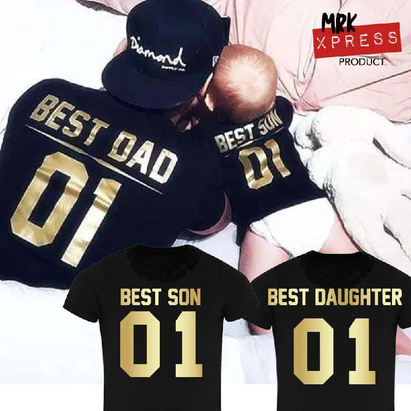 Best Dad/Best Kids Black/Gold Matching Tees (MRK X)