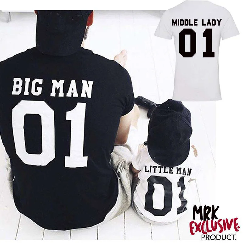 Big Man, Middle Lady, Little Man Matching Tees (MRK X)