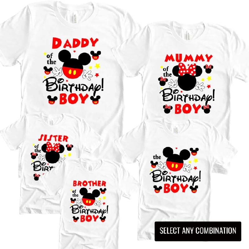 Birthday Boy Celebration Daddy/Mummy & Kid Matching Tees