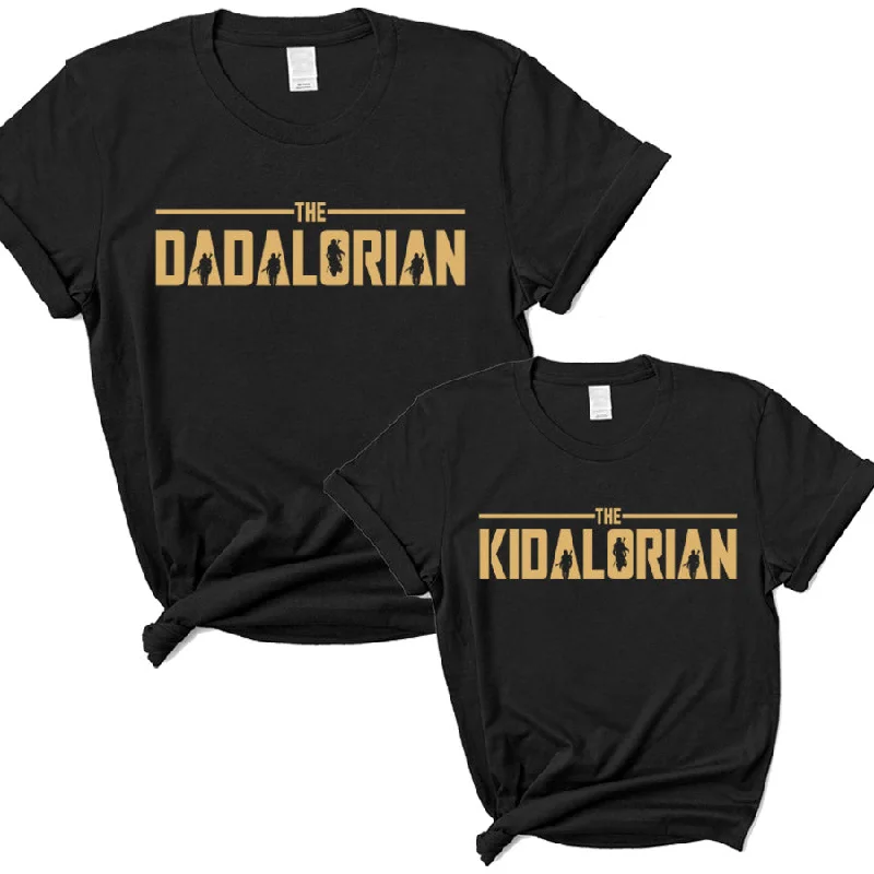 Dadalorian & Kidalorian Matching Black T-Shirts