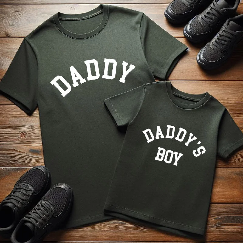 Daddy & Daddy's Boy College Matching Khaki T-Shirts