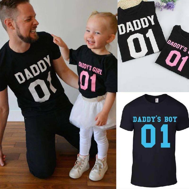 Daddy & Daddy's Boy/Girl Matching Black Tees (MRK X)