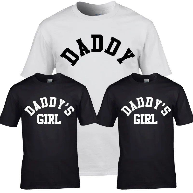 Daddy & Daddy's Boy & Girl Varsity Matching T-Shirts (MRK X)