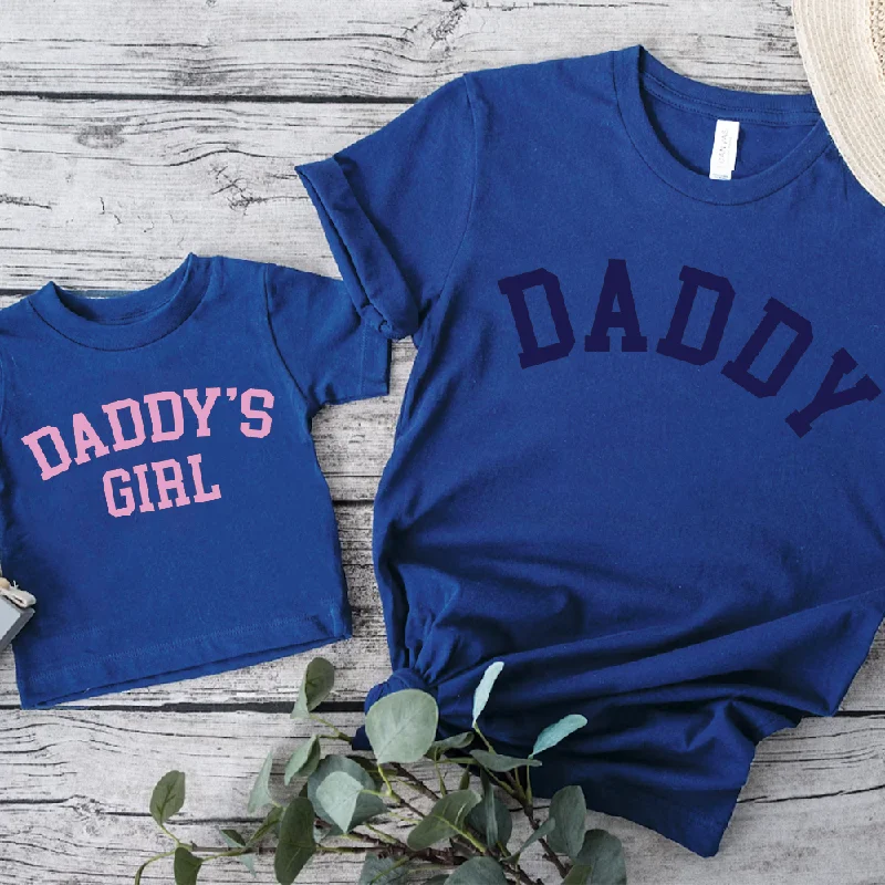 Daddy & Daddy's Girl College Matching Royal Blue T-Shirts