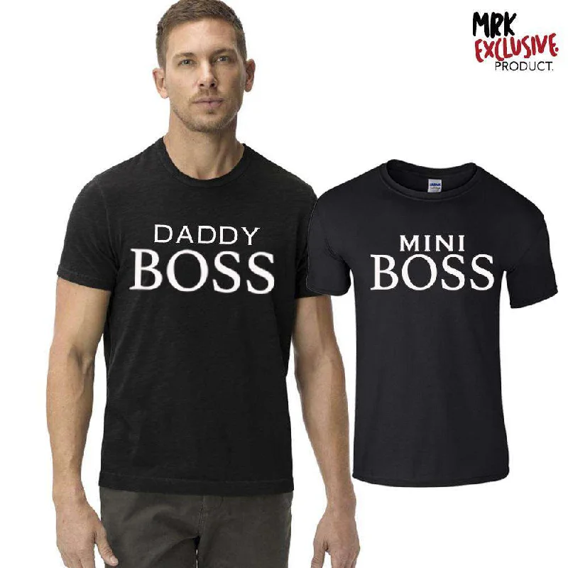 Daddy/Mini Boss Black Matching Tees (MRK X)