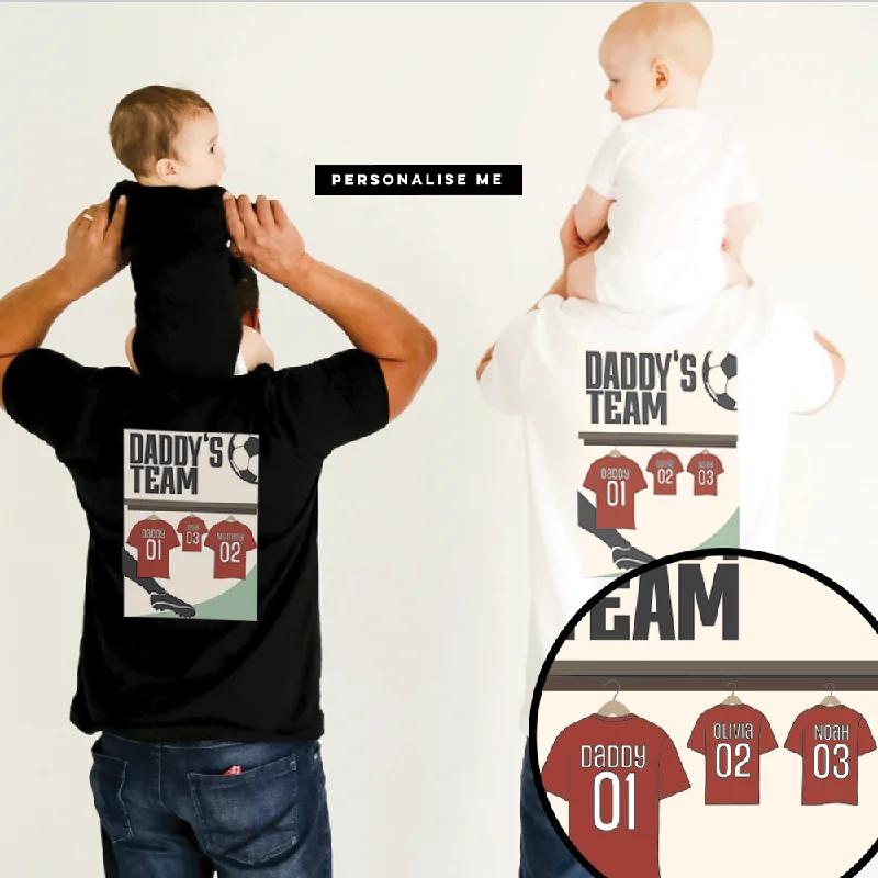 Red Daddy's Team Poster Back Graphic T-shirt