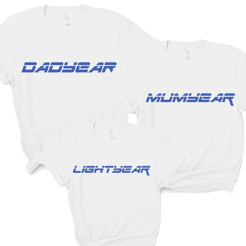 Dadyear, Mumyear & Lightyear Matching Tees