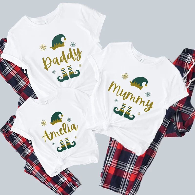 Elf Family Yuletide Pyjama Tee & Pant Set