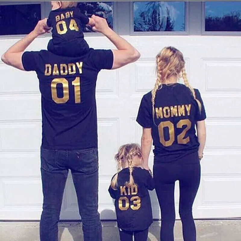 Family Matching Black/Gold Tees (MRK X)