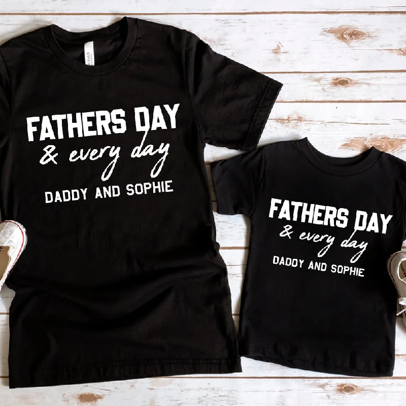 Fathers Day & Every Day Dad Matching Black T-Shirts