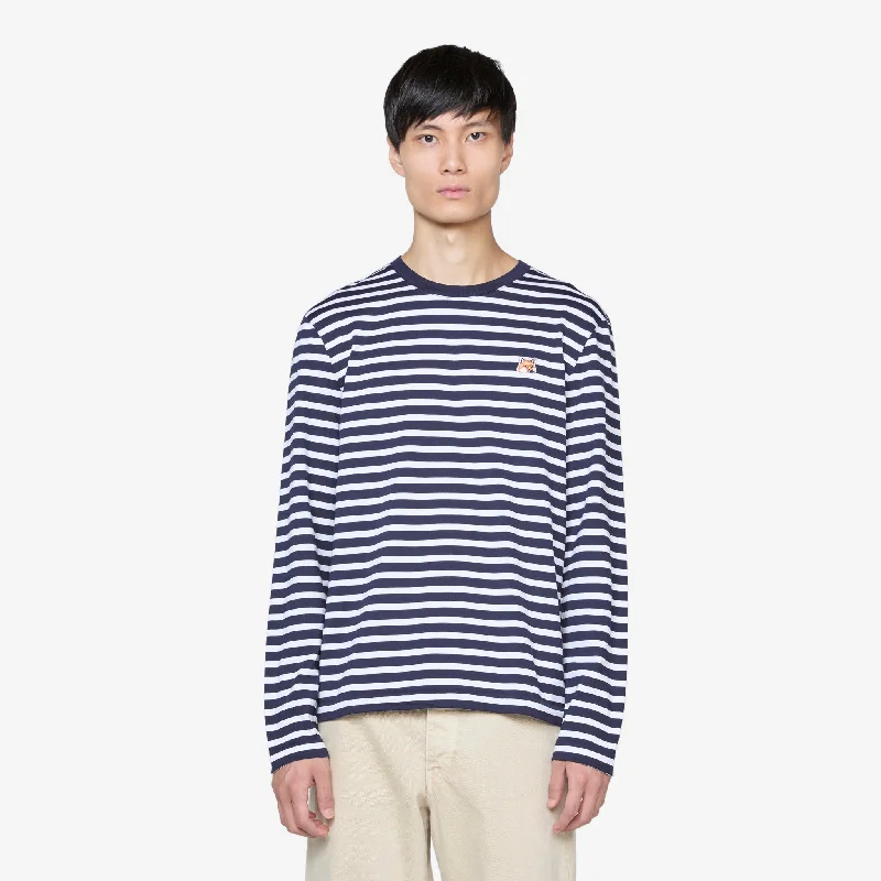 Fox Head Patch Regular Marin T-Shirt Navy Stripes