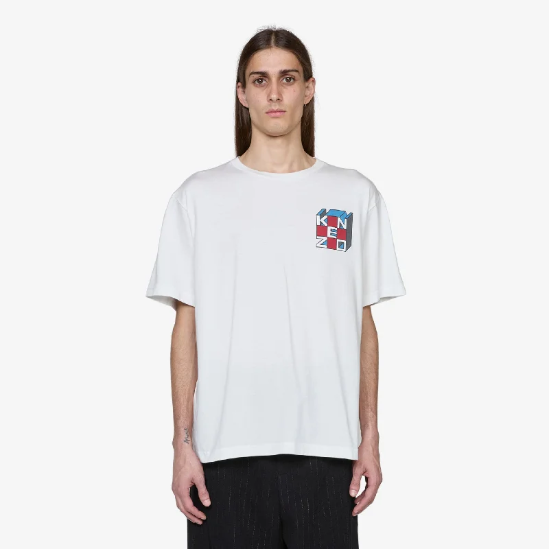 'KENZO Kube' Oversized T-Shirt Off White