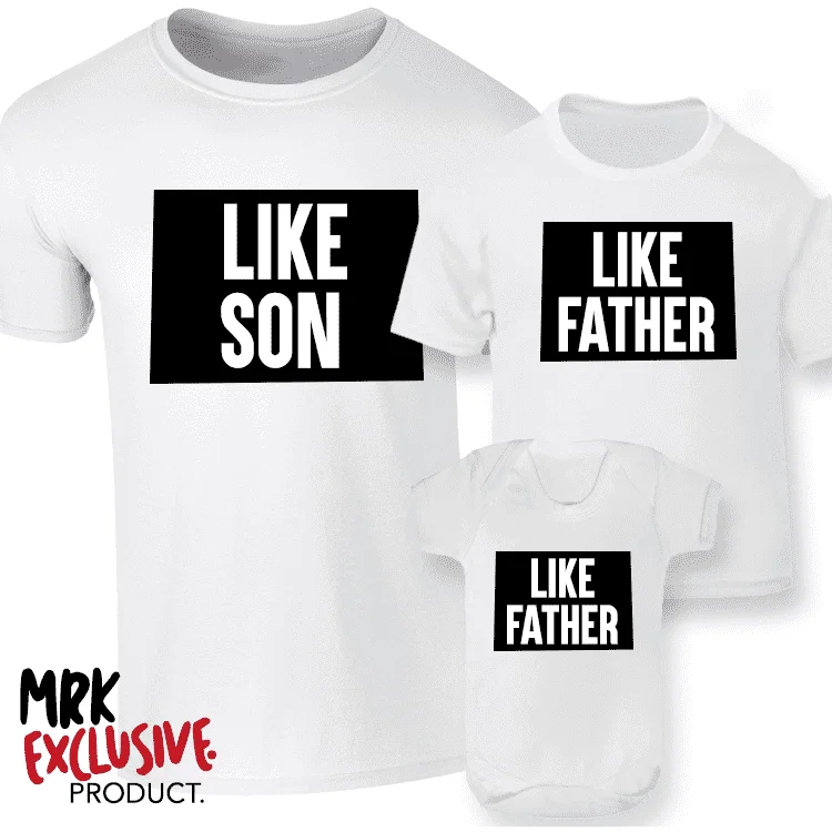 Like Father, Like Son Block Matching T-Shirts (MRK X)