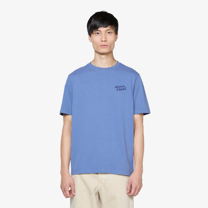 Maison Kitsuné Handwriting Comfort T-Shirt Storm Blue