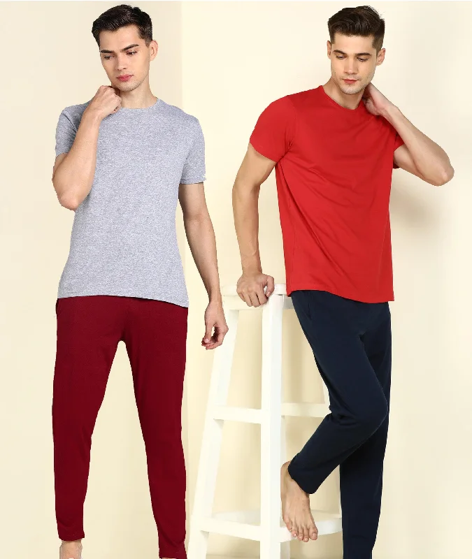 Mens Multicolours  Combo T.Shirt& Pyjama Set