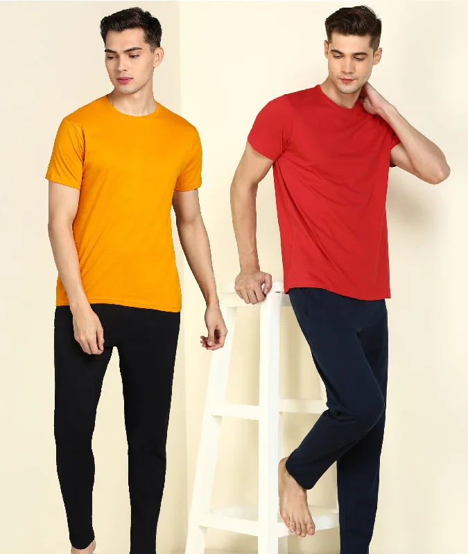 Mens Multicolours  Combo T.Shirt & Pyjama Set