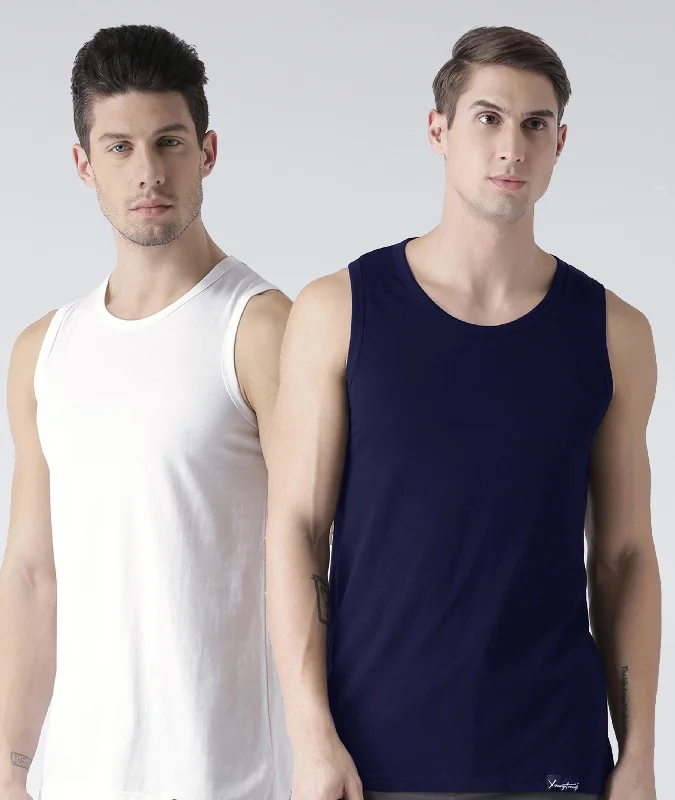 Mens Plain Sleeveless Combo Tshirt