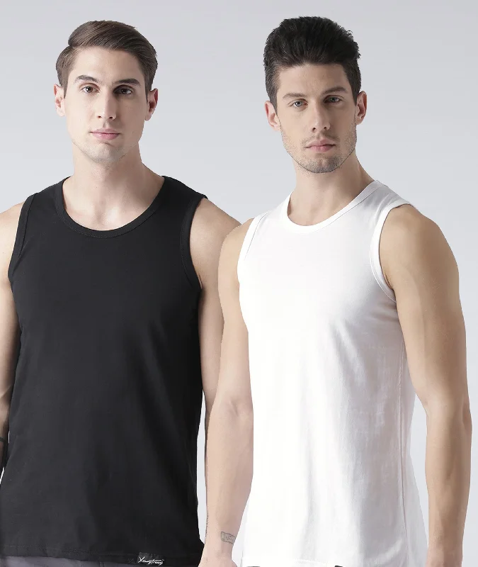 Mens Plain Sleeveless Combo Tshirt