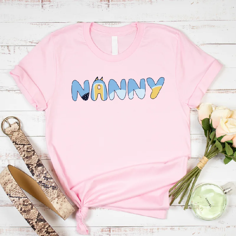 Puppy Dog Nanny T-Shirts - Pink