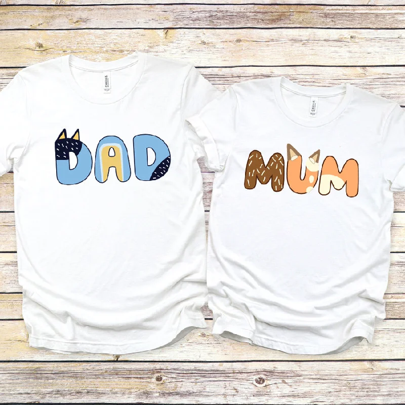 Puppy Dog Parents Parents- Mum & Dad T-Shirts White