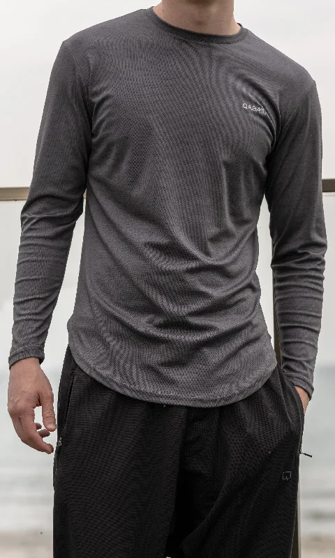 QL Lightweight Long Sleeves T-shirt 60T in Dark Grey