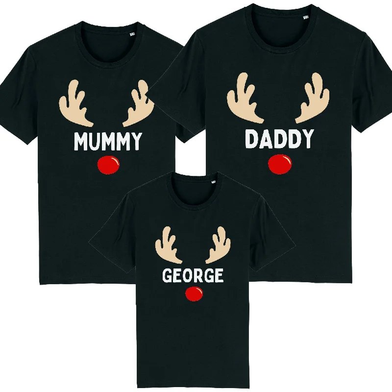 Reindeer Family Matching Christmas T-Shirts