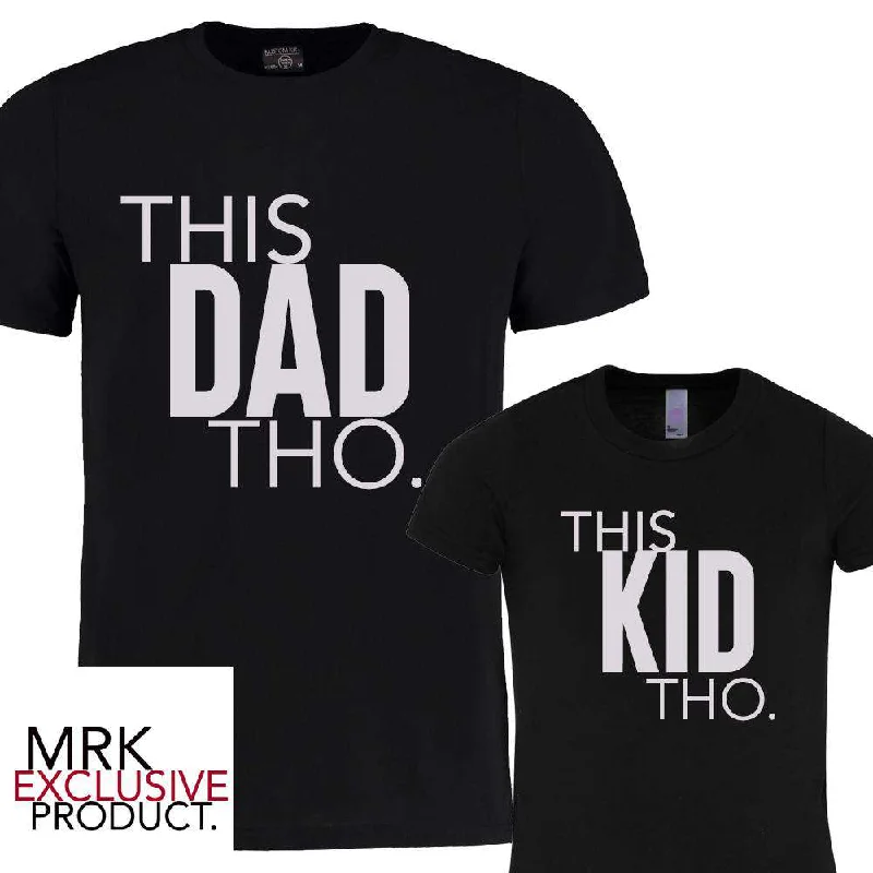 This DAD/This KID Black Matching Tees (MRK X)