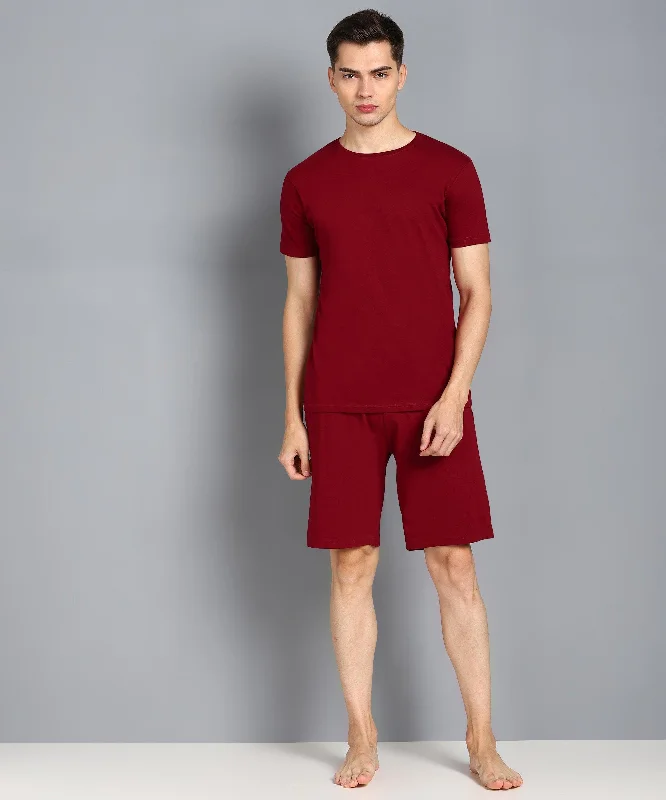 Mens Halfsleeve Tshirt & Shorts Co-ord Set