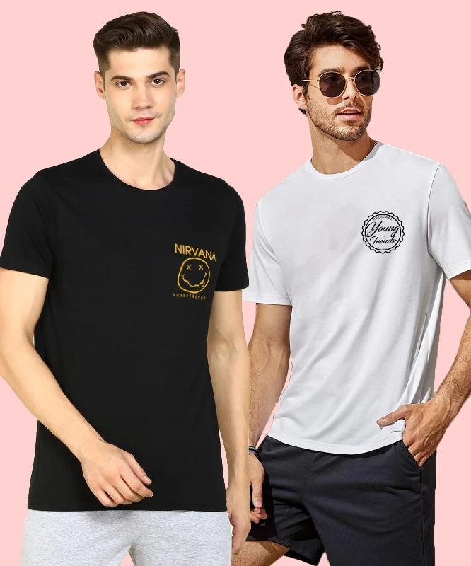 Young Trendz Mens Pocket Printed Combo Tshirt